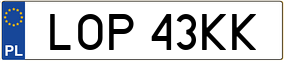 Trailer License Plate